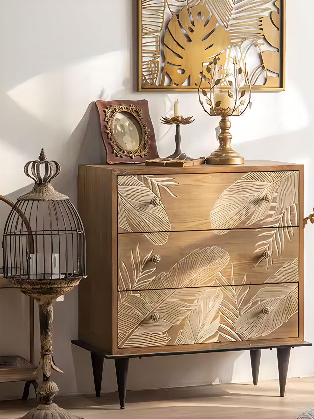 Display Cabinet Storage Hallway Console Table with 3 Drawers