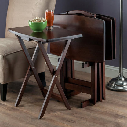 Walnut Tray Table Set